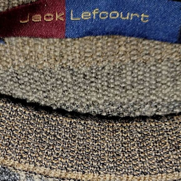 Vtg Jack Leftcourt Mens Sweater Sz XL Pullover Blue Brown Geometrics‎ 80s Preppy - Picture 10 of 13